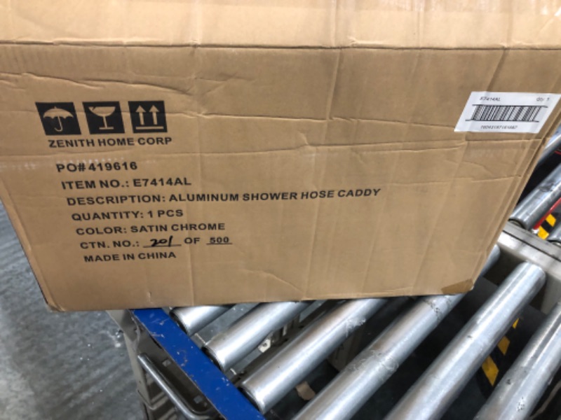 Photo 1 of Zenna Home NeverRust Aluminum Extra Wide Hanging Shower Caddy, Satin Chrome