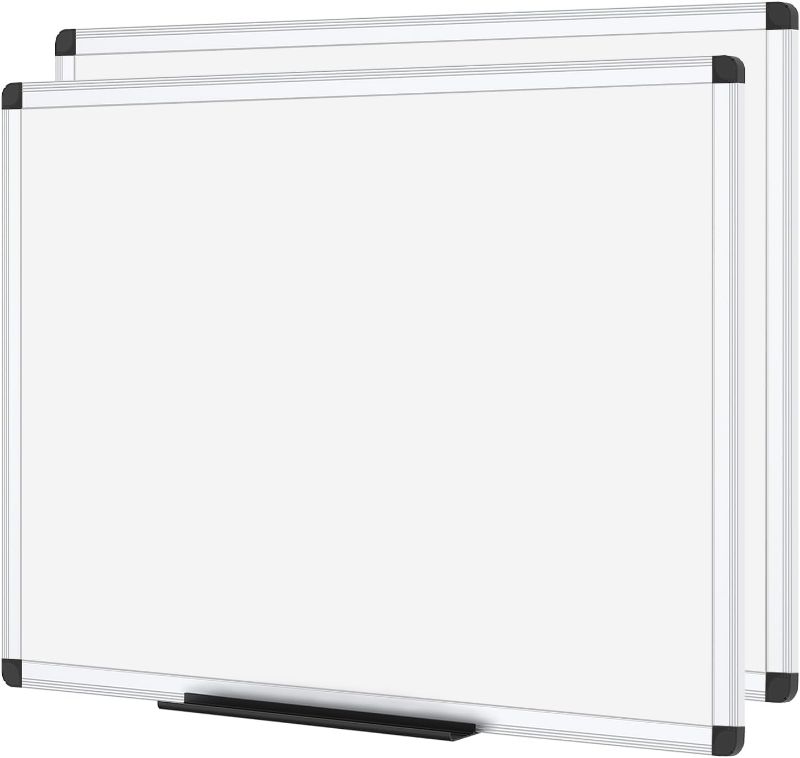 Photo 1 of VIZ-PRO Magnetic Whiteboard/Dry Erase Board, 48 X 36 Inches, Pack of 2