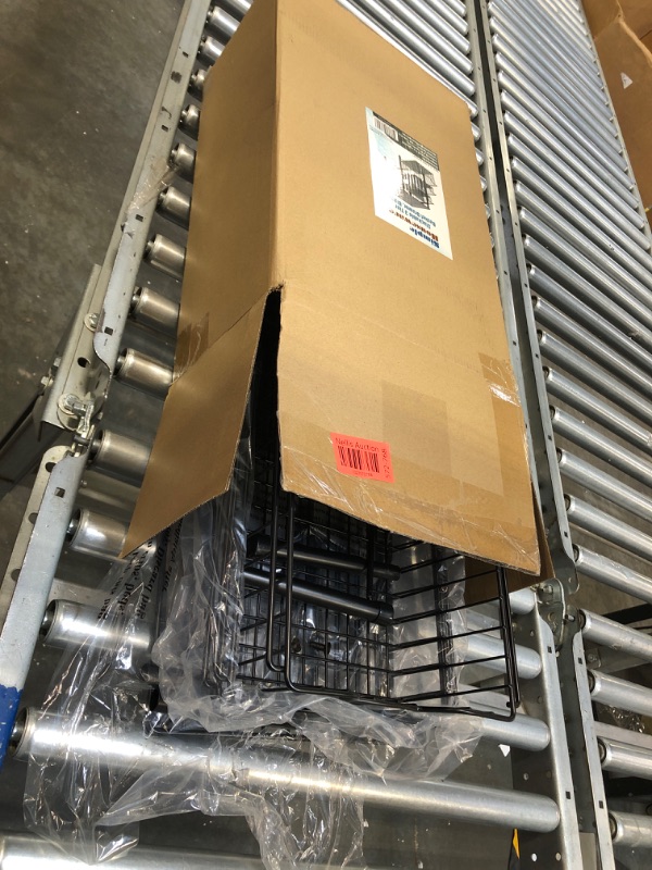 Photo 1 of Simple Houseware 3-Tier Stackable Sliding Basket Storage Organizer Drawer for Bathroom and Kitchen, Black 3-Tier Black