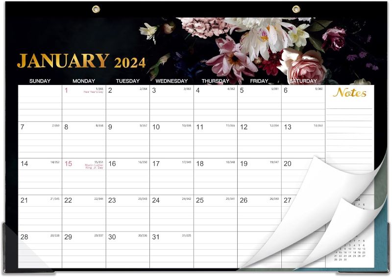 Photo 1 of Bundle:
$19: 2024-2025 Meadow Dance Desk Calendar Pad, 11-Inch x 16-1/4-Inch Size, Large 24-Month Bookstore-Quality Calendars for Kitchen & Office, by Current
$4: 2024 Desk Calendar - Jan.2024 - Dec.2024, 12 Months Large Desk Calendar 2024, 17" x 12", Des