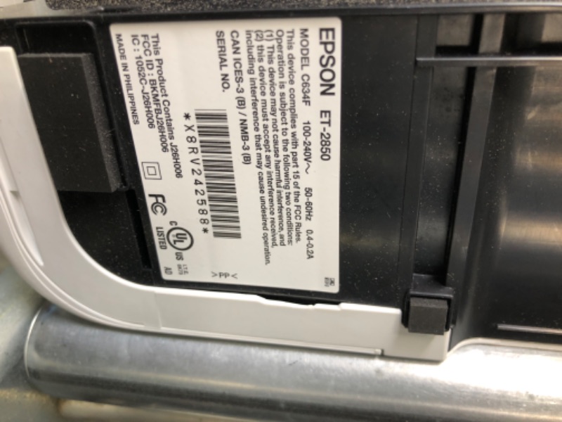 Photo 1 of Epson EcoTank ET-2850 Wireless Color All-in-One Cartridge-Free Supertank Printer with Scan, Copy and Auto 2-Sided Printing. Full 1-Year Limited Warranty - White (Renewed Premium) ET-2850 (White - Renewed) White Print/Copy/Scan