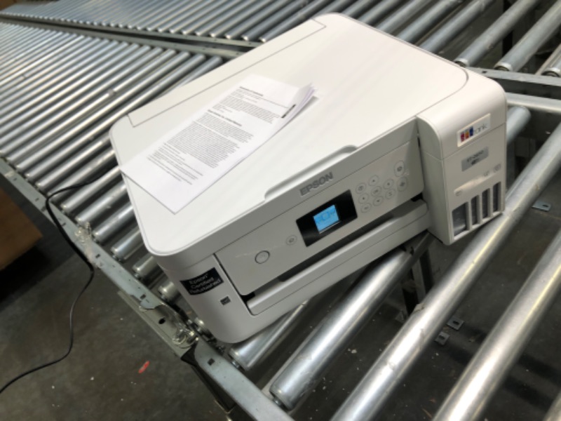 Photo 1 of Epson EcoTank ET-2850 Wireless Color All-in-One Cartridge-Free Supertank Printer with Scan, Copy and Auto 2-Sided Printing. Full 1-Year Limited Warranty - White (Renewed Premium) ET-2850 (White - Renewed) White Print/Copy/Scan