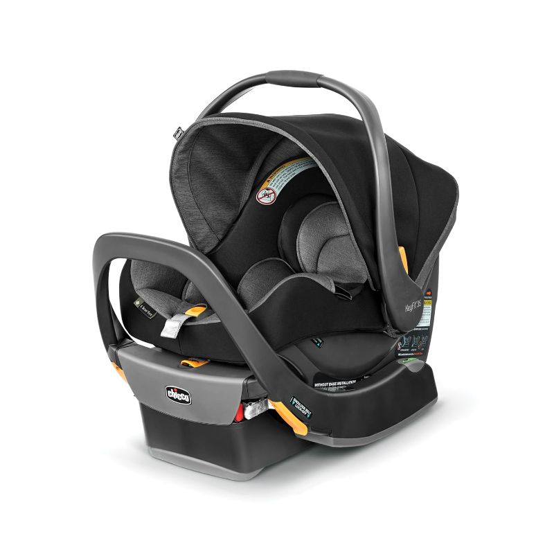 Photo 2 of Chicco KeyFit 35 ClearTex Infant Rear-FacingCar Seat and Base for Infants 4-35 lbs, Includes Head and Body Support, Compatible with Chicco Strollers, Baby Travel Gear | Shadow/Black