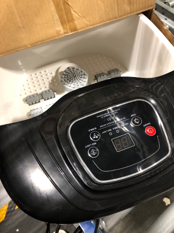 Photo 3 of Foot Spa Bath Massager with Heat, Epsom Salt,Bubbles, Vibration and Red Light,8 Massage Roller Pedicure Foot Spa Tub for Stress Relief,Foot Soaker with Acupressure Massage Points&Temperature Control