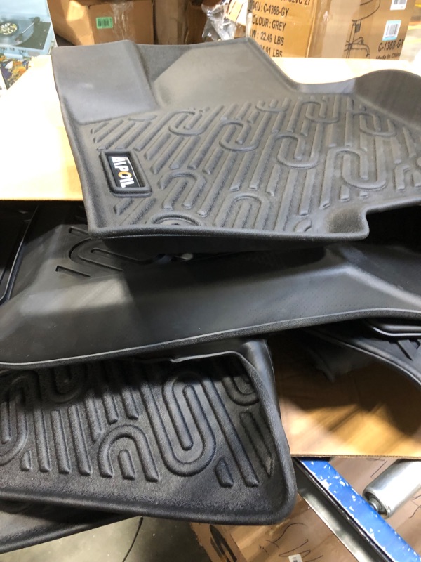 Photo 3 of AIPOIL® Floor Mats Custom for 2023 2024 Crown?Fits 1st & 2nd Row?TPE All Weather Anti-Slip Floor Liners?Full Set mats Automobile Accessories, Black