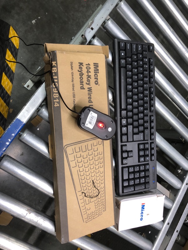 Photo 3 of Bundle:
$15: 104-Key Wired USB Keyboard (English)
$9: iMicro 3D Optical USB Mouse with 800 dpi Resolution ABS Material, Full Injection Black (MO-1008BU) Pack of 1