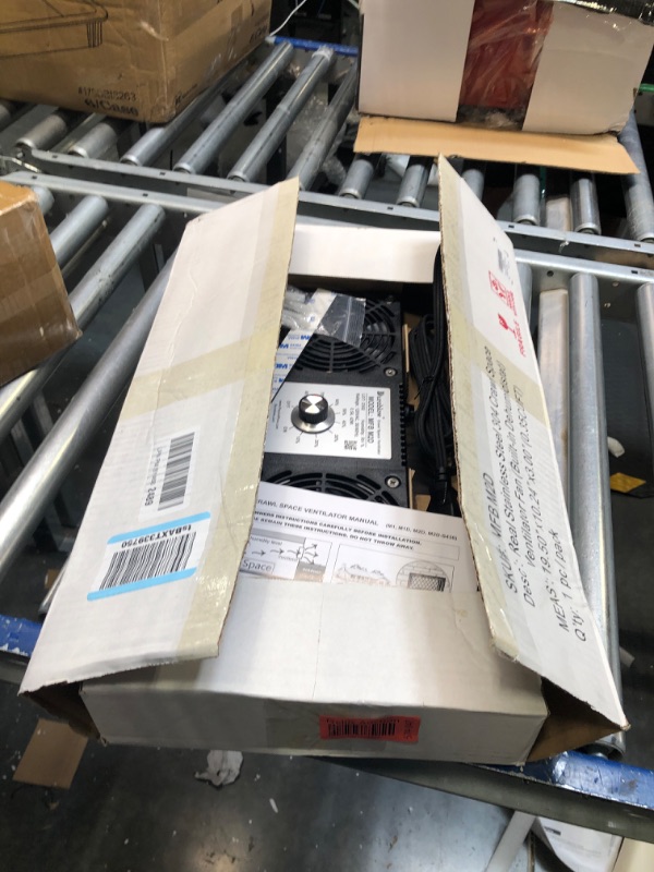 Photo 1 of Durablow Stainless Steel Crawl Space Foundation Fan Ventilator + Built-in Dehumidistat (Stainless steel silver, M2D)
