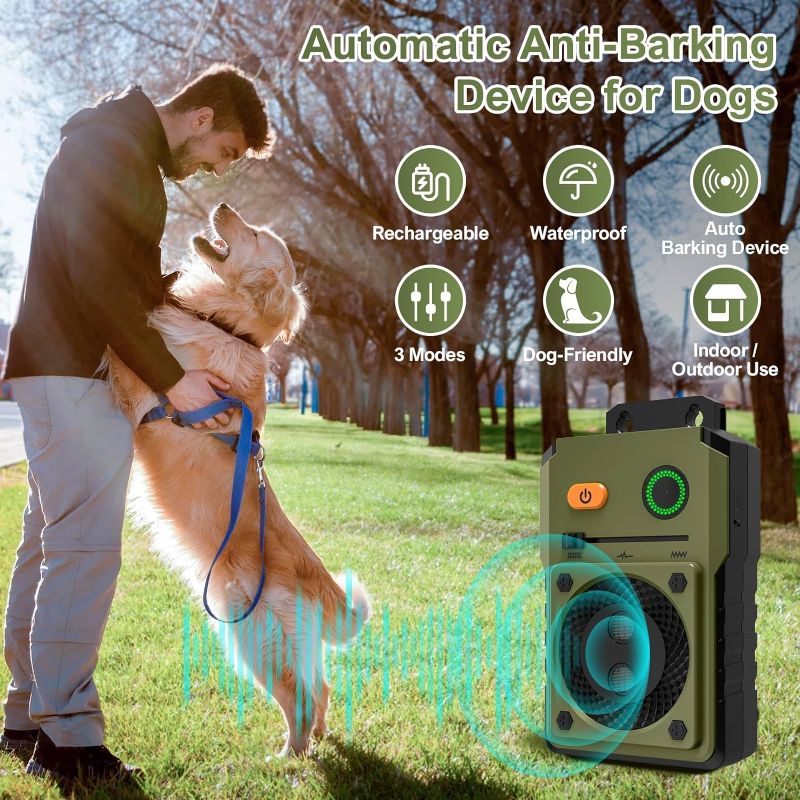 Photo 1 of 16 Camo Anti Barking Devices, 50FT Sonic Barking Deterrent Devices Bark Box with 3 Modes, Safe & Rechargeable Dog Bark Control Device Dog Silencer, Dog Bark Training Device for Outdoor & Indoor Use