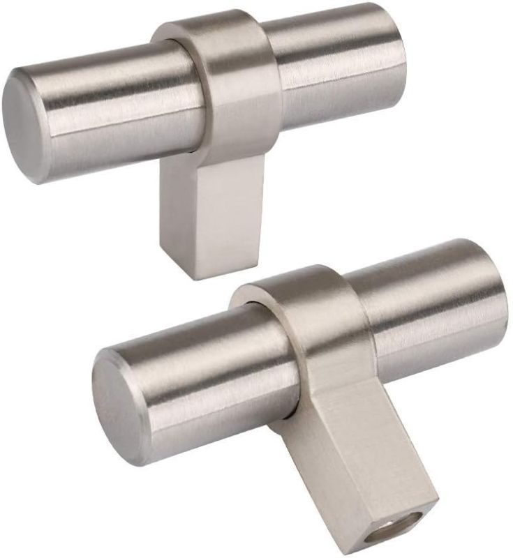Photo 1 of 25 Pack Cabinet Knobs Brushed Nickel Drawer Knobs - Single Hole T Knobs Brushed Nickel Door Knobs Kitchen Cabinet Knobs for Cabinets