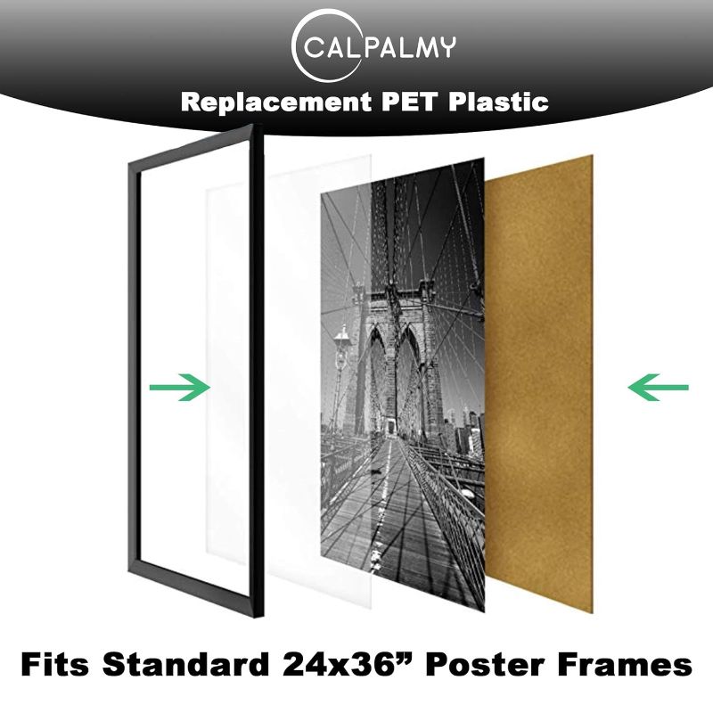 Photo 2 of (2 Pack) PET Sheet Panels - 24 x 36 x 0.04" Plexiglass-Quality Lightweight and Shatterproof Glass Alternative Perfect for DIY Sneeze Guards, Face Shields, Railing Guards, and Pet Barriers