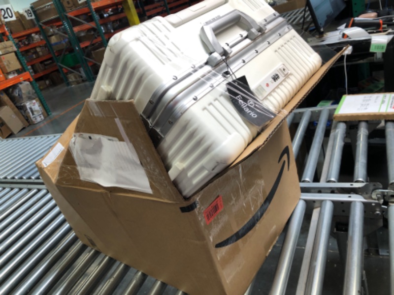 Photo 1 of Feilario 20in Aluminium Frame Hardside Expandable Spinner Wheel Luggage, Built-In TSA lock Carry on Suitcase with Cup Holder & USB Port & Phone Holder