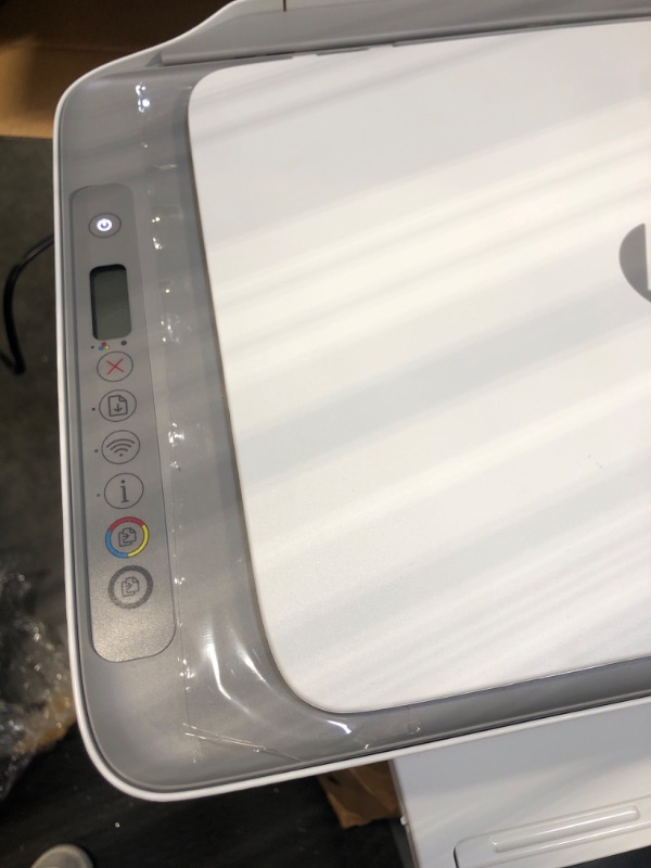 Photo 1 of HP DeskJet 2755e Wireless Color All-in-One Printer with bonus 6 months Instant Ink (26K67A), white