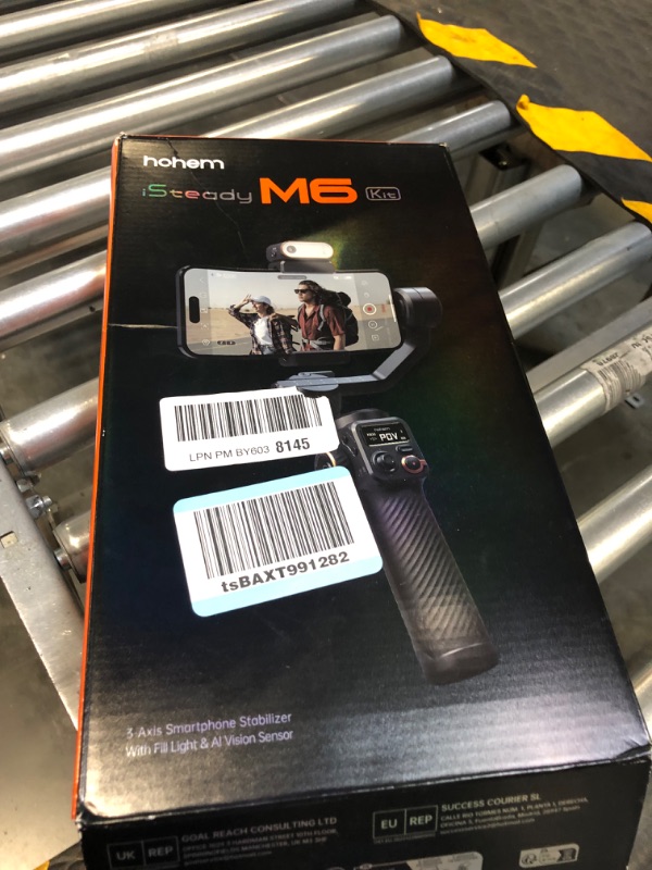 Photo 1 of Hohem iSteady M6 Kit Smartphone Gimbal Stabilizer 3-Axis with Magnetic Fill Light/AI Tracking Sensor for iPhone Android with 0.91-inch OLED Display Max Payload 400g 2023 Upgraded