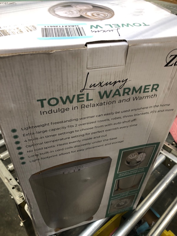 Photo 3 of Zadro TWB Towel Warmer, Large | 20L | 12" Dia. x 21" Tall, Gray Large | 20L | 12" Dia. x 21" Tall Gray