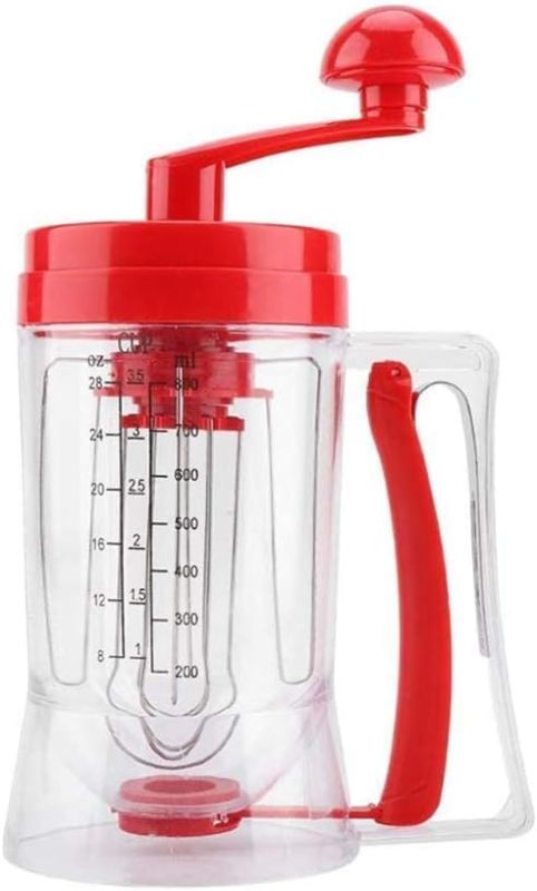 Photo 1 of **missing top, BUT added measuring cups & spoons** Cupcake Batter Mixer, Manual HandHeld For Pancake Cupcake Crepes Cakes Batter Mixer Dispenser Blender Machine Baking Tool Batter Dispenser Tool