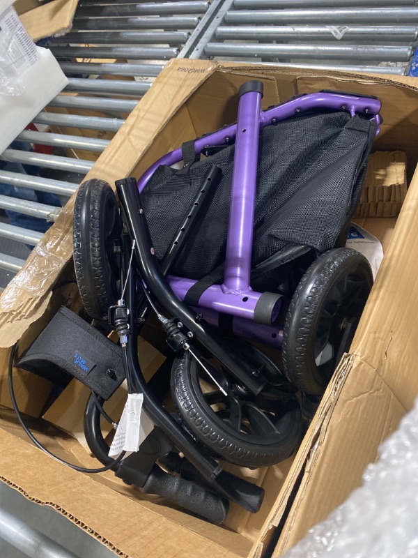 Photo 1 of 3 Wheel Rollator Walker with Seat for Slim Seniors, Padded Backrest Lightweight Foldable Walker Ideal for Elderly, 8 Inch Tri-Wheel Modern Mobility Walking Aid Aluminum, 