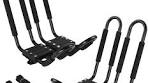 Photo 1 of Kayak Roof Rack 2 Pairs J-Bar Carrier Holder for Canoe, SUV, Cars, Truck, Surf Ski, Car Top Mount Racks for Trip, Set of 4