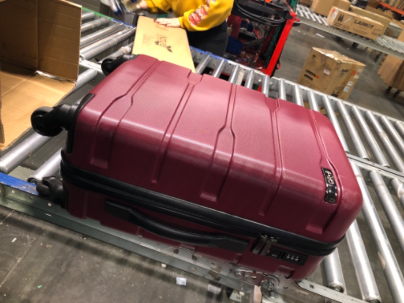 Photo 3 of **USED**  
Coolife Luggage Expandable(only 28") Suitcase PC+ABS Spinner Built-In TSA lock 20in 24in 28in Carry on (Radiant Pink, S(20in_carry on)) Radiant Pink. S(20in_carry on)