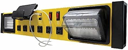 Photo 1 of  6 Outlet Workshop Power BAR with LED Lights and 2 USB Ports 2Pack