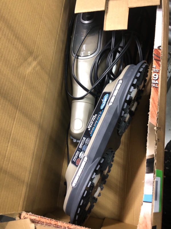 View 4 of Shark S7001 Mop, Scrub & Sanitize at The Same Time, Designed for Hard Floors, with 4 Dirt Grip Soft Scrub Washable Pads, 3 Steam Modes & LED Headlights, Gold, 13.7 in L x 6.75 in W x 46.5 in H
