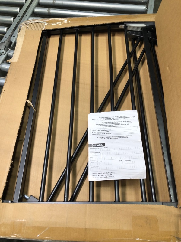 Photo 1 of Babelio Metal 26-40“ Baby Gate Pet Gate with Wall Protectors, Safety Gate for Child and Pets, Pressure Mounted Gate with Door for Stair and Doorway