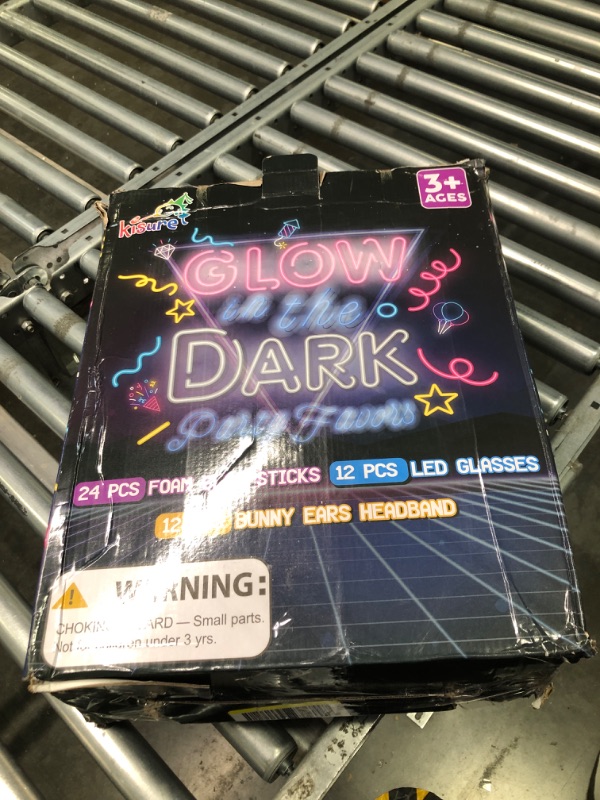 Photo 1 of 48PCS Glow in the Dark Party Supplies Wedding Light Up Party Favors - 24pcs 16" Foam Glow Sticks, 12pcs LED Glasses and Bunny Ear Headpiece for Rave Carnival Neon Party Supplies - 3 Modes 7 Colors