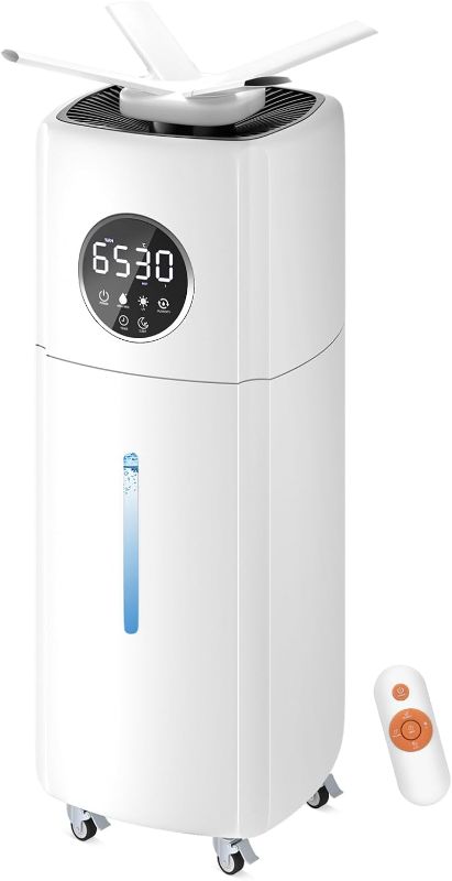 Photo 1 of 21L /5 Gallon Humidifier,Wholehouse Humidifier 2000 sq.ft., Auto Shut-Off Cool Mist Humidifer for Home,Top Fill Humidifier with 360° Dual Nozzle
