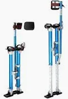 Photo 1 of 24 inch -40 inch Professional Grade Adjustable Drywall Stilts Taping Paint Stilt Aluminum Tool Stilt for Painting Painter Taping Blue