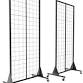 Photo 1 of 2-Pack 2'x5.5' Ft Gridwall Panel Display Stand Heavy Movable Floorstanding Grid Wall Panels Retail Display Rack Craft Show Wire Grid Wall with T-Base 2-Pack Black