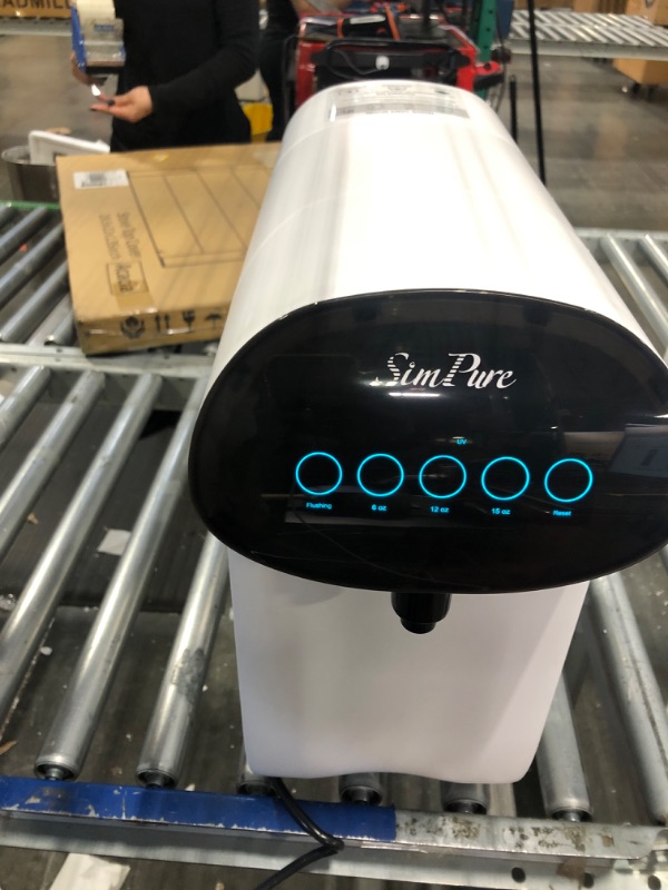 Photo 3 of SimPure Y7P-W UV Countertop Reverse Osmosis Water Filtration Purification System, 4 Stage RO Water Filter, Bottleless Water Dispenser, 4: 1 Pure to Drain, BPA Free (No Installation Required)