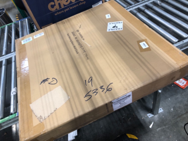 Photo 1 of HOIBAI Large Wall Clock Clocks for Living Room Decor Oversized 30 Inch Wall Decor Farmhouse Vintage Rustic Industrial Roman Big Chic Home Decor Wall Clock for House Bedroom Office, Moving Gears Clock Vintage Grey With Bronze Gears 30 Inch/ 77 CM **CAN BE 