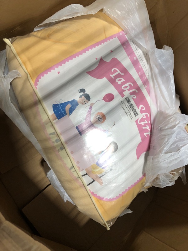 Photo 1 of 6 Pack Spandex Champagne Tablecloths for 6 Foot Rectangle Tables, Wrinkle Free Fitted Table Cloth 6ft Stretchy Tablecover Skirt for Parties Weddings Birthday Banquet Baby Shower