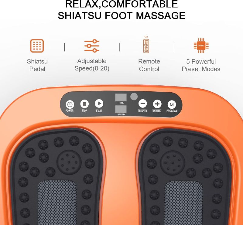 Photo 1 of 
Foot Massager Machine with Remote, Multi Relaxations and Pain Relief - Shiatsu Vibration Feet Massager Increases Circulations, Relieve Stiffness Tired Muscles and Plantar Fasciitis (Orange)
