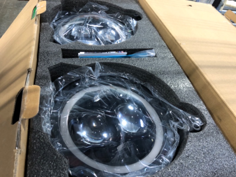 Photo 4 of Je ep JL LED Headlights - Upgraded "Z-shaped" Anti-glare Sharp Cut-off Line Beam Pattern 9 inch Headlights with Integrated DRL Turn Signal for Jeep JL 2018 2019 2020 2021 2022 2023+ Je ep Gladiator JT