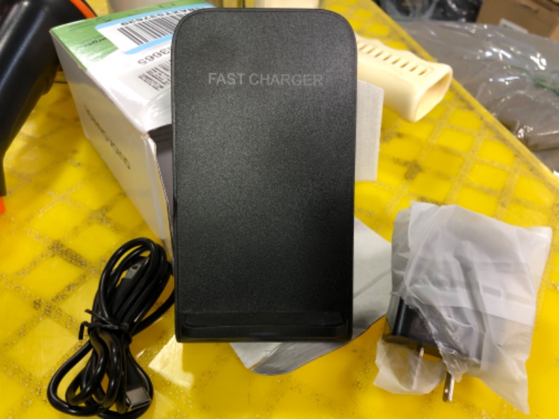 Photo 1 of 20W Fast Wireless Charger,Wireless Charging Stand Compatible with iPhone 14/14 Pro/13/12 Pro Max/Pro/11/11 Pro/X/8, Phone Charger for Galaxy S23/S23+/S22/S22 Ultra/S21/S20/S10/Note 20,Pixel/LG etc WIth Adapter