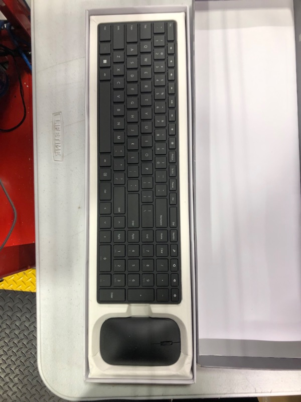 Photo 3 of Microsoft Bluetooth Desktop - Matte Black. Slim, Compact, Wireless Bluetooth Keyboard and Mouse Combo. Extra - Long Battery Life. Works with Bluetooth Enbaled PCs/Mac