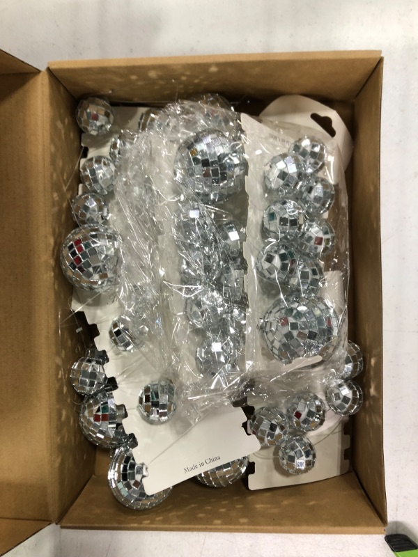 Photo 2 of 8 Packs Mini Disco Ball Ornaments Reflective Mirror Disco Ball Decor Silver Hanging Disco Ball Decorations for Tree Wedding Dance Music Festival Birthday Party Home Supplies (1 Inch, 2 Inch)