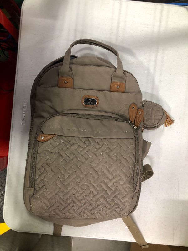 Photo 1 of BabbleRoo Diaper Bag Backpack, Nappy Changing Bags Multifunction Waterproof Travel Back Pack with Changing Pad & Stroller Straps & Pacifier Case, Unisex and Stylish (Khaki)