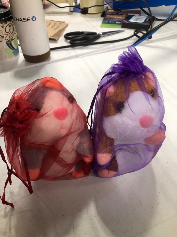 Photo 1 of 2 Pack Talking Hamster Toy Animal Talking Toys Repeats What You Say Mimicry Pet Talking Record for Boys and Girls