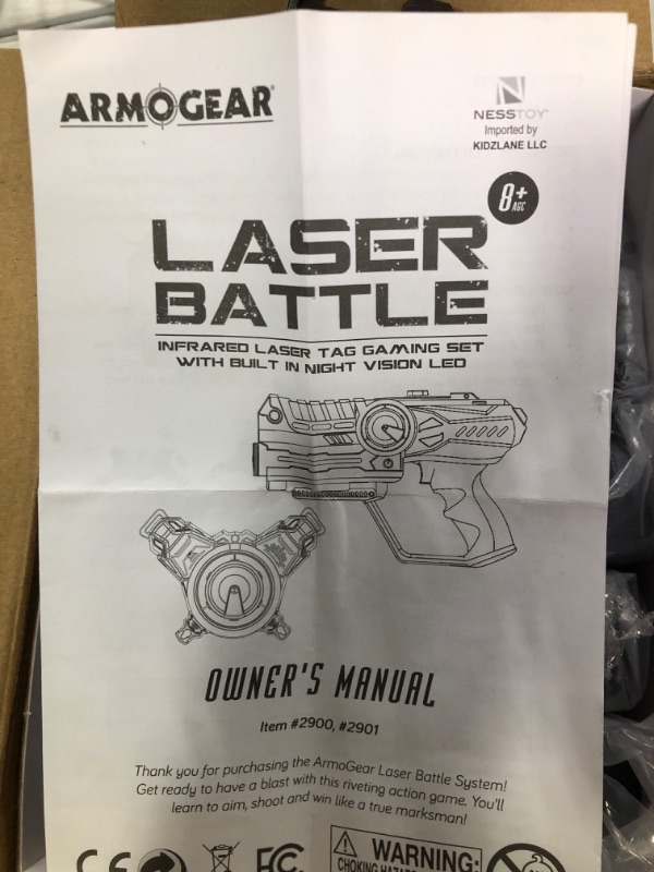 Photo 1 of ArmoGear Rechargeable Laser Tag Guns Set of 4 and Vests Set of 4 | Digital LED Score Display Vests | Lazer Tag Gun Set 4 Player | Arcade Gifts for Boys, Girls, Teens & Adults | Ages 8-12 Years & Older