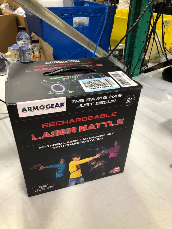 Photo 1 of ArmoGear Rechargeable Laser Tag Guns Set of 4 and Vests Set of 4 | Digital LED Score Display Vests | Lazer Tag Gun Set 4 Player | Arcade Gifts for Boys, Girls, Teens & Adults | Ages 8-12 Years & Older