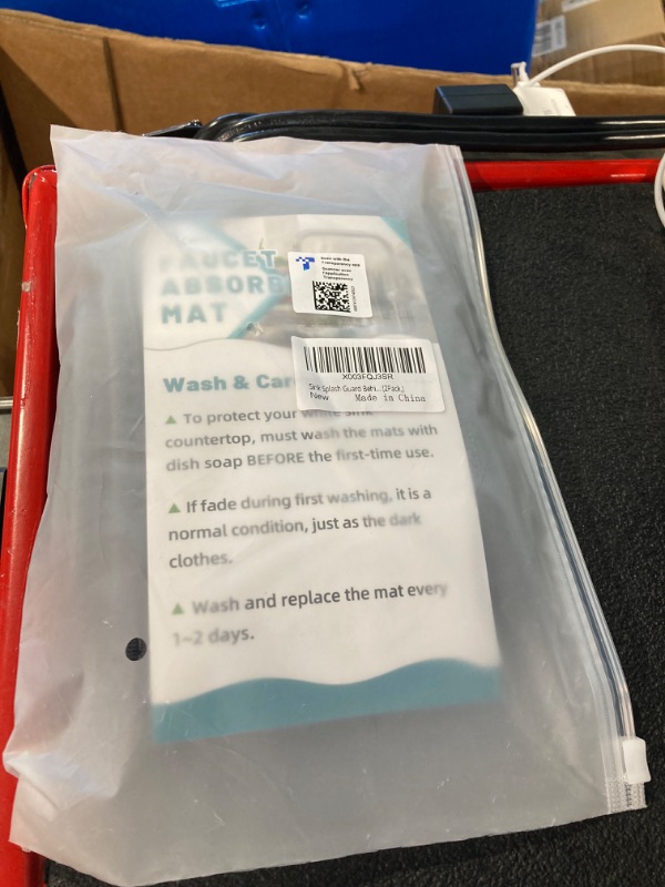 Photo 1 of Sink Splash Guard Behind Faucet: PoYang Sink Splash Guard, Kitchen Faucet Mat, Sink Faucet Mat for Kitchen, Faucet Splash Catcher, Sink Water Splash Guard, Machine Washable (2Pack, 24'' x 5.1'') 24" x 5.1" 2PCS-Grey