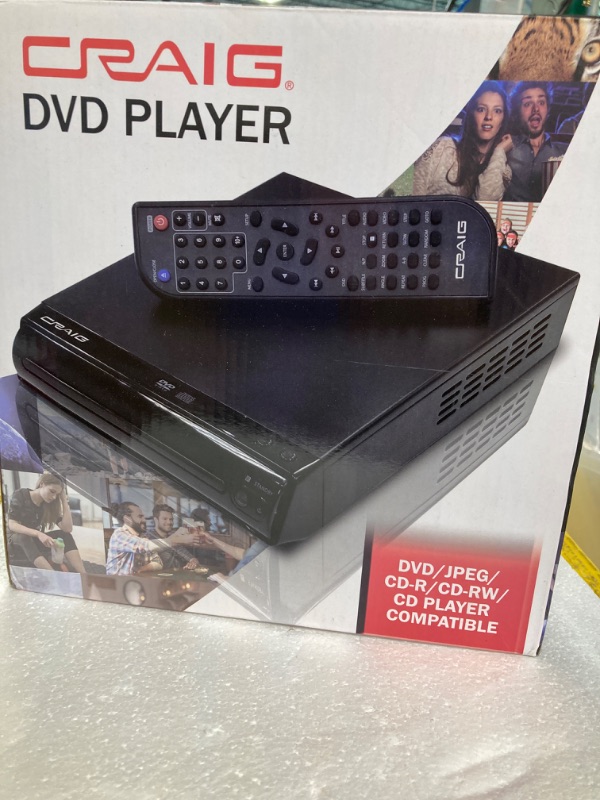 Photo 4 of Craig CVD512a Compact DVD Player with Remote in Black | Compatible with DVD/DVD-R/DVD-RW/JPEG/CD-R/CD-RW/CD | Progressive Scan | Multilingual Supported | AV Cable Connection