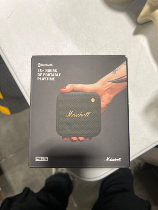 Photo 1 of Marshall Willen Portable Bluetooth Speaker - Black & Brass