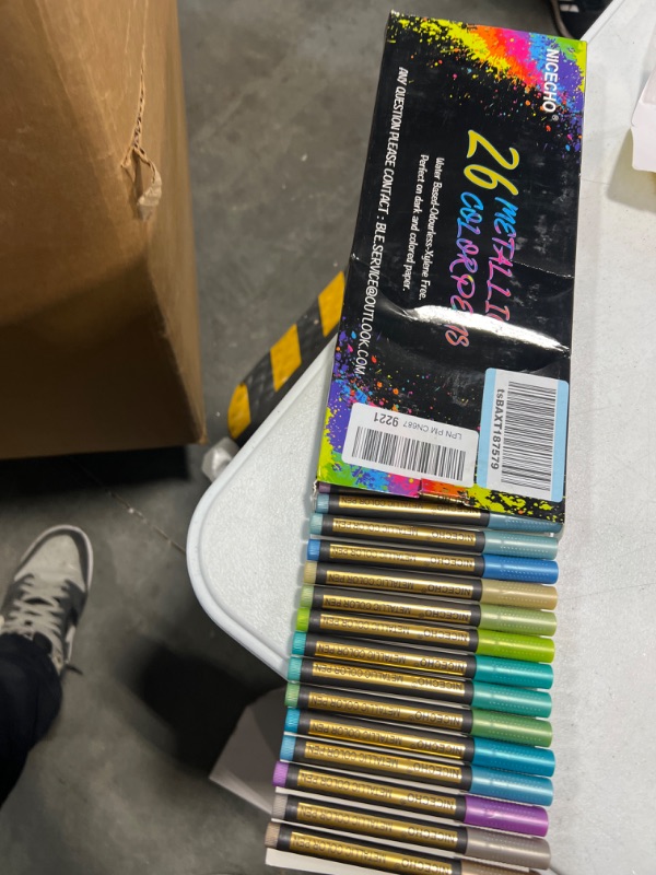 Photo 1 of 26 Colors Medium Tip Metallic Paint Pens, Colored Markers for Black paper, Easter Egg, Art Rock Painting, Card Making, Scrapbook Crafts, DIY Photo Album