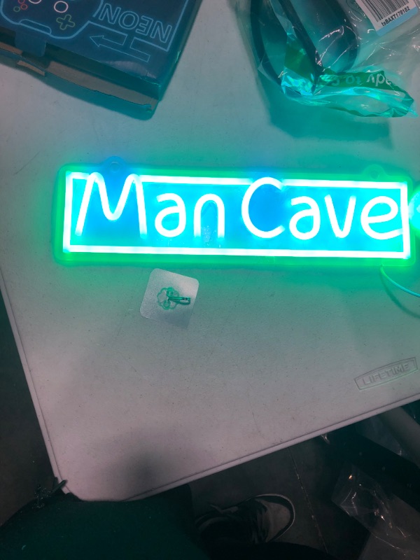 Photo 4 of YuanDian Man Cave Neon Sign, Neon Lights for Gamer Room Wall Decor, Gift Ideas for Boys Game Nephew Men Teen Son Grandson