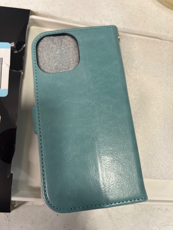 Photo 1 of OCASE Compatible with iPhone 15 Wallet Case, PU Leather Flip Folio Case with Card Holders RFID Blocking Kickstand [Shockproof TPU Inner Shell] Phone Cover 6.1 Inch 2023, Mint Green
