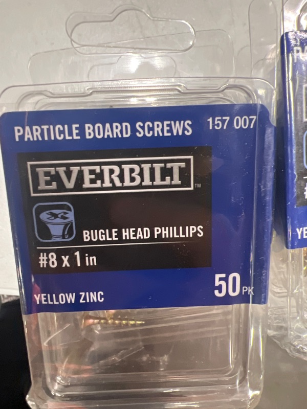 Photo 4 of  EVERBILT PARTICLE BOARD SCREWS #8 x 1 in YELLOW ZINC 300 pk