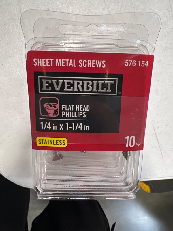 Photo 1 of  EVERBILT SHEET METAL SCREWS 1/4 in x 1-1/4 in 50 pk