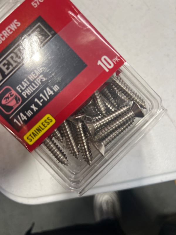 Photo 3 of  EVERBILT SHEET METAL SCREWS 1/4 in x 1-1/4 in 50 pk